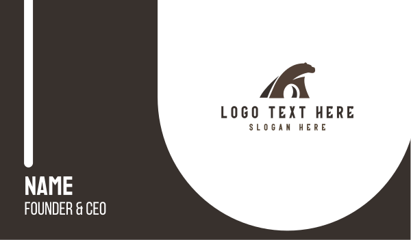 Brown Big Bear Business Card Design Image Preview