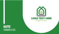Green Shape House Business Card Image Preview