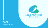 Abstract Fitness Oval Business Card Image Preview