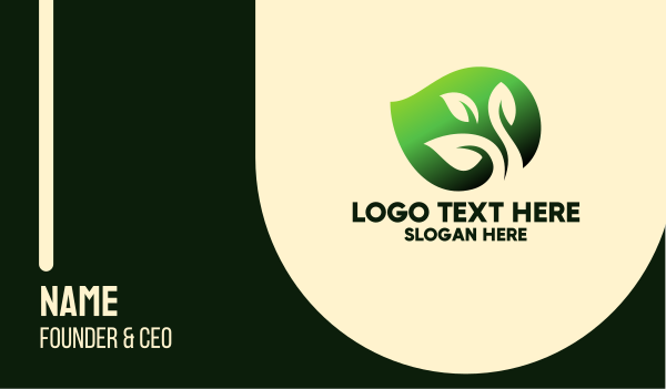 Eco Leaf Company  Business Card Design Image Preview