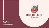 Delicate Arch Emblem Business Card Preview