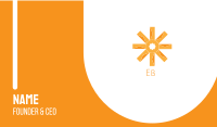 Orange Asterisk Business Card Image Preview