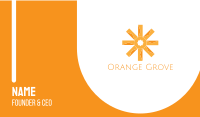 Orange Asterisk Business Card Image Preview