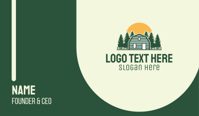 Barn House Forest  Business Card Image Preview