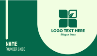 Eco Leaf Symbol Business Card Design