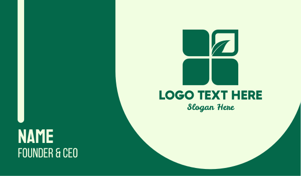 Eco Leaf Symbol Business Card Design Image Preview