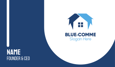 Blue House Business Card Image Preview