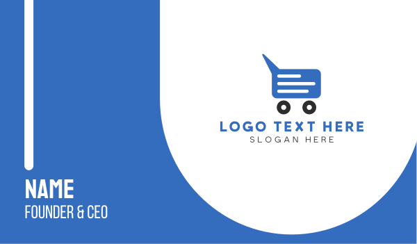 Chat Shopping Cart Business Card Design Image Preview
