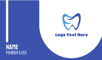 Abstract Blue Molar Business Card Design