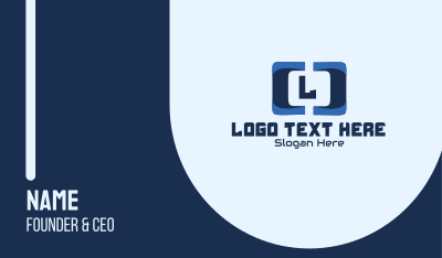 Technology Code Lettermark Business Card Image Preview