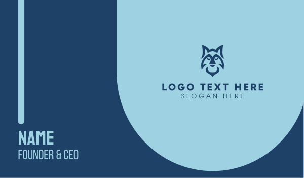 Wild Blue Fox  Business Card Design Image Preview