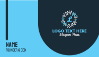 Ornamental Flower Lettermark Business Card Image Preview