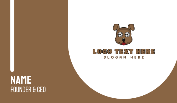 Brown Loyal Dog Business Card Design Image Preview