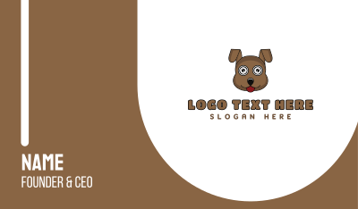 Brown Loyal Dog Business Card Image Preview