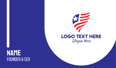 Simple American Flag  Business Card Image Preview