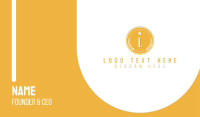 Premium Badge Letter Business Card Image Preview