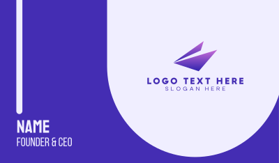 Gradient Purple Triangle Business Card Image Preview