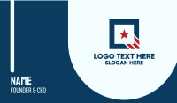 Stars And Stripes Square Business Card Image Preview