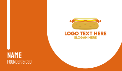 Hot Dog Bun Business Card Image Preview