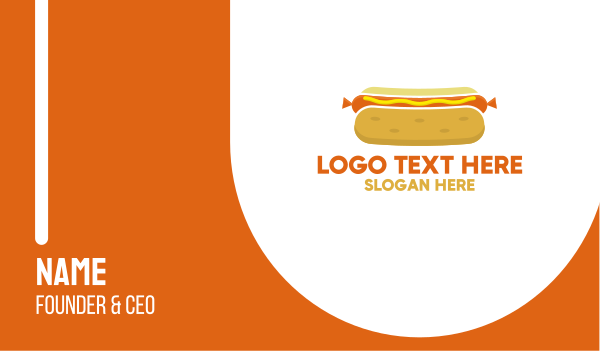 Hot Dog Bun Business Card Design