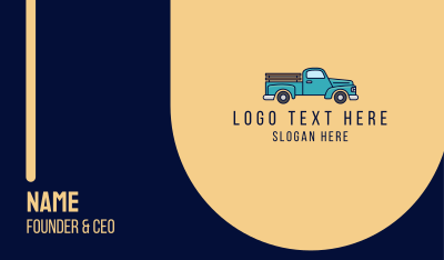 Pickup Utility Truck Business Card
