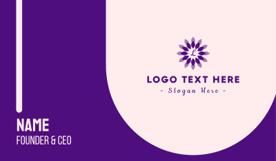 Purple Petals Lettermark Business Card Image Preview