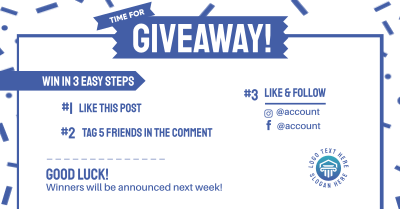 Giveaway Confetti Facebook ad Image Preview