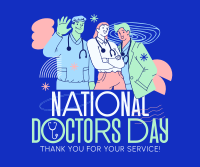 Modern Quirky Doctor's Day Facebook post Image Preview