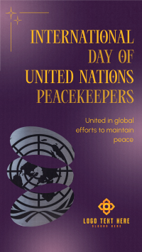Minimalist Day of United Nations Peacekeepers YouTube short Image Preview