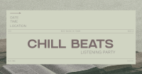 Minimal Chill Music Listening Party Facebook Ad Design