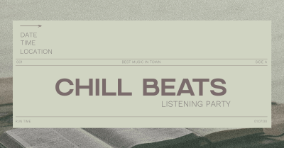 Minimal Chill Music Listening Party Facebook ad Image Preview