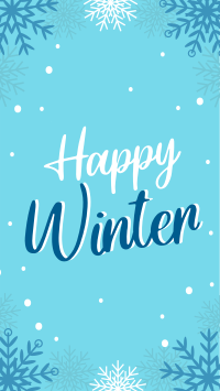Winter Snowflake Greeting Instagram Story Design