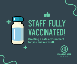 Vaccinated Staff Announcement Facebook Post