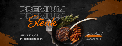 Premium Steak Order Facebook cover Image Preview