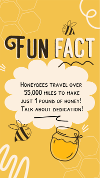Honey Bees Fact YouTube Short Design