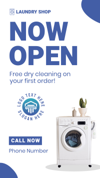 Laundry Shop Opening Facebook Story Design