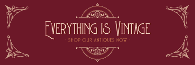 Retro Antique Store Twitter header (cover) Image Preview