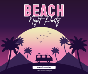 Beach Night Party Facebook post Image Preview