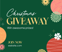 Abstract Christmas Giveaway Facebook post Image Preview