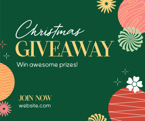 Abstract Christmas Giveaway Facebook post Image Preview