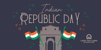 Festive Quirky Republic Day Twitter Post Design