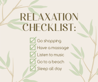 Nature Relaxation List Facebook Post Design