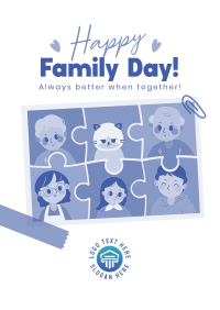 Adorable Day of Families Flyer Design