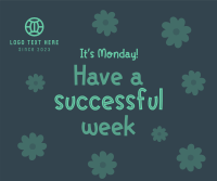 Success Starts on Mondays Facebook Post Design
