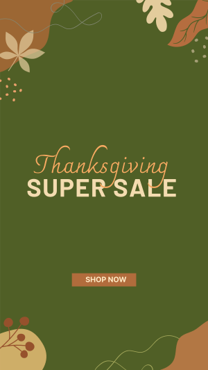 Thanksgiving Sale Instagram story Image Preview