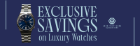 Luxury Watch Sale Twitter Header Preview