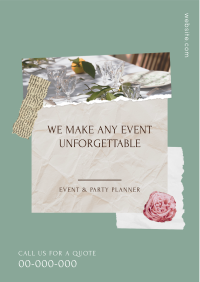 Event and Party Planner Scrapbook Flyer Design