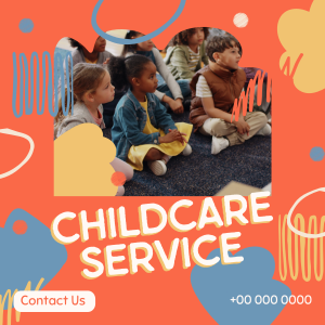 Abstract Shapes Childcare Service Instagram post Image Preview