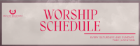 Simple Church Schedule Twitter Header Image Preview