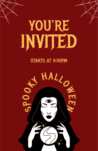 Spooky Witch Invitation Design